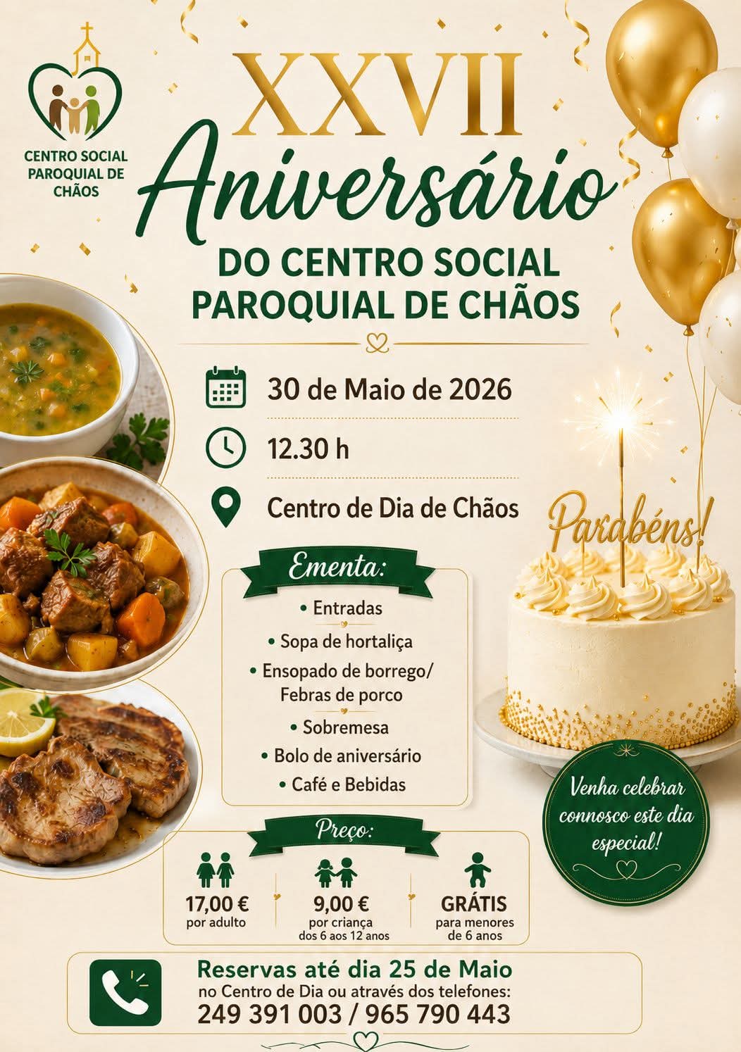 XXVII Aniversário do Centro Social Paroquial de Chãos