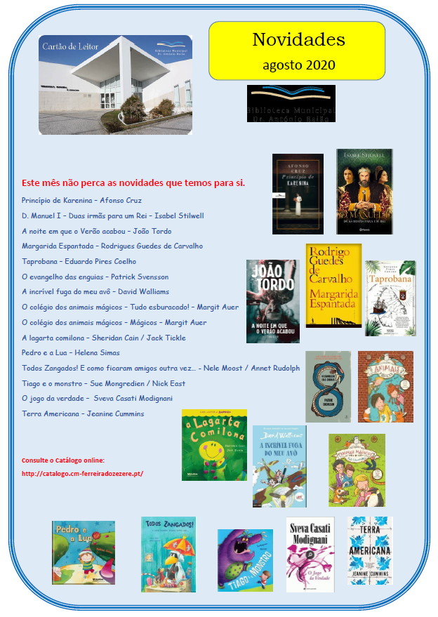 Novidades de agosto 2020