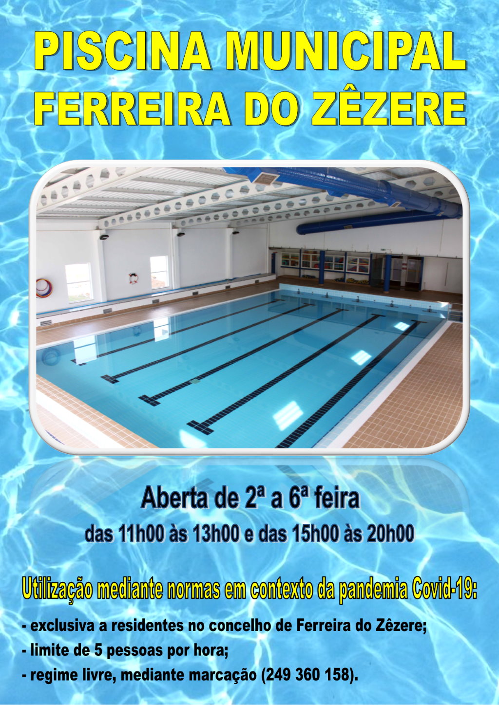 Piscina - novo horário