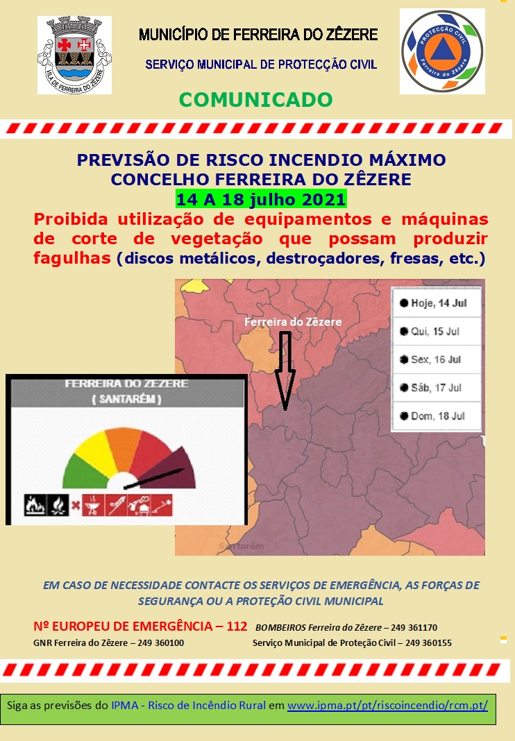  risco de incêncio máximo