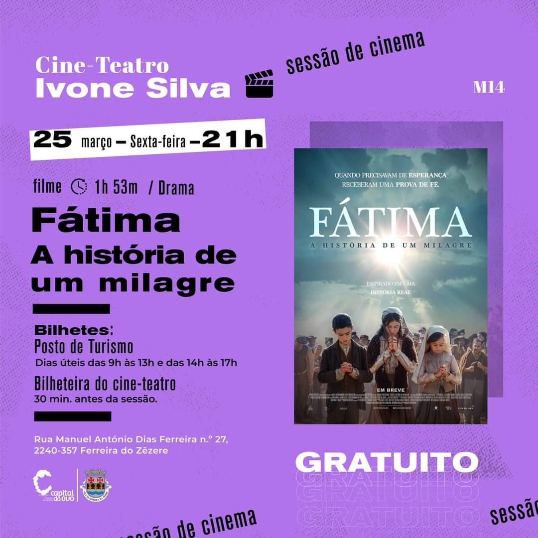 Cinema gratuito - Fátima: A história de um milagre