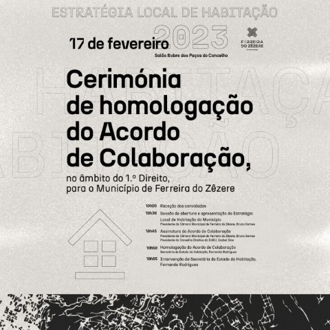 Município de Ferreira do Zêzere assina acordo para construção de 20 unidades de habitação social