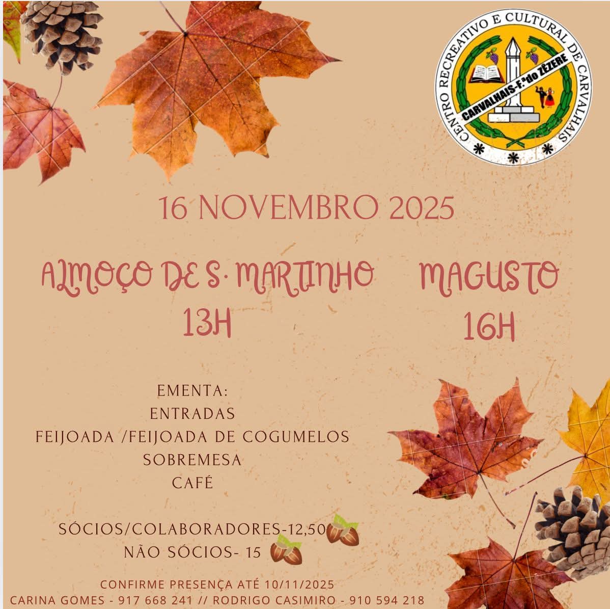 almoço sao martinho 16 novembro