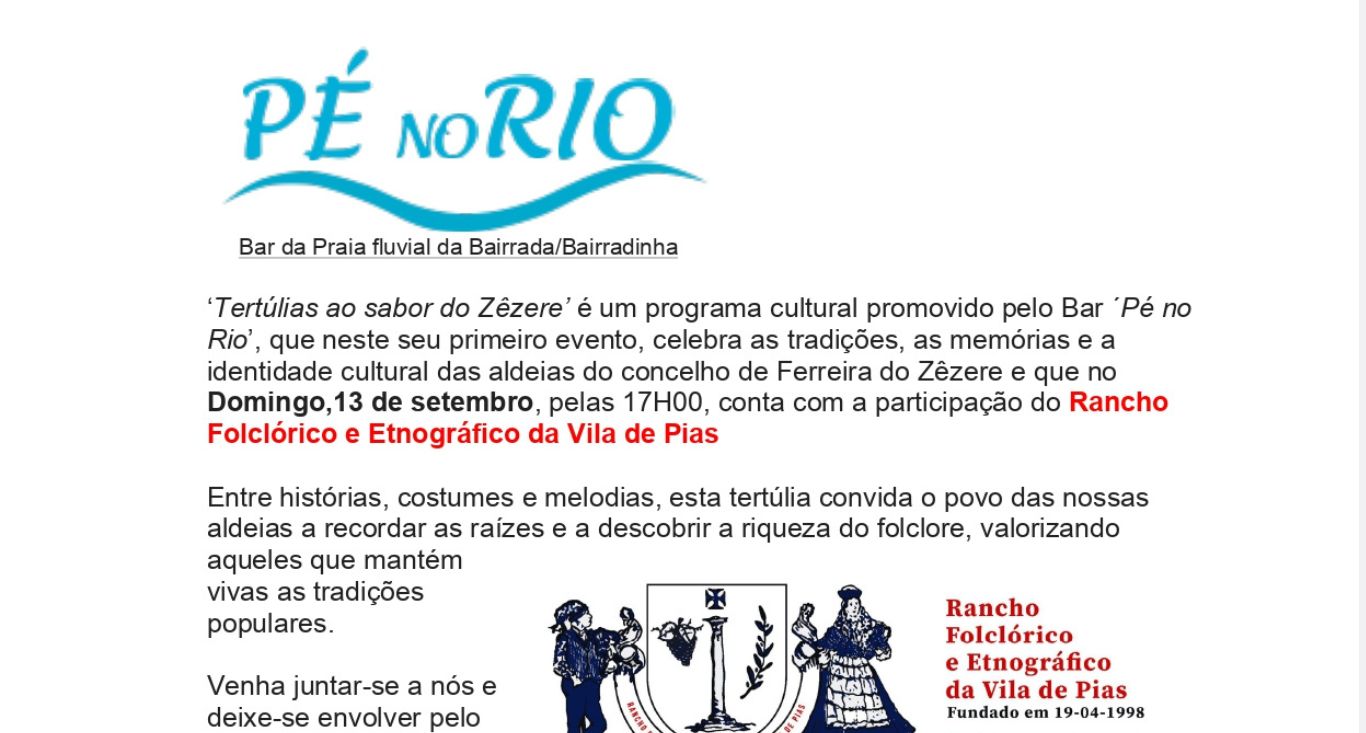 Tertúlias ao sabor do Zêzere