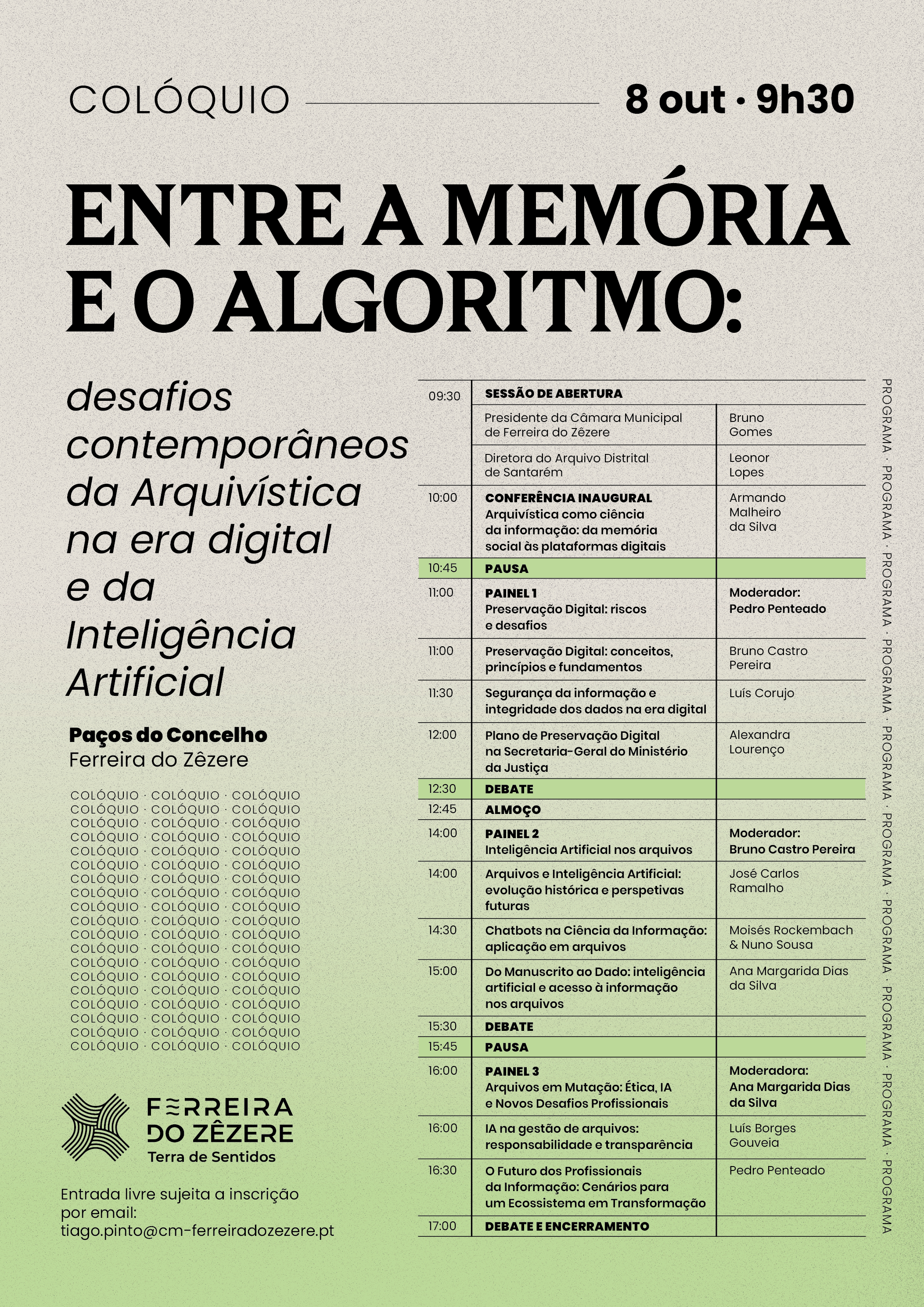 Colóquio do Arquivo - 8 outubro