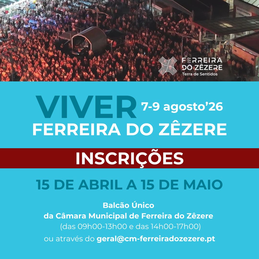 Inscrições Viver Ferreira do Zêzere 2026