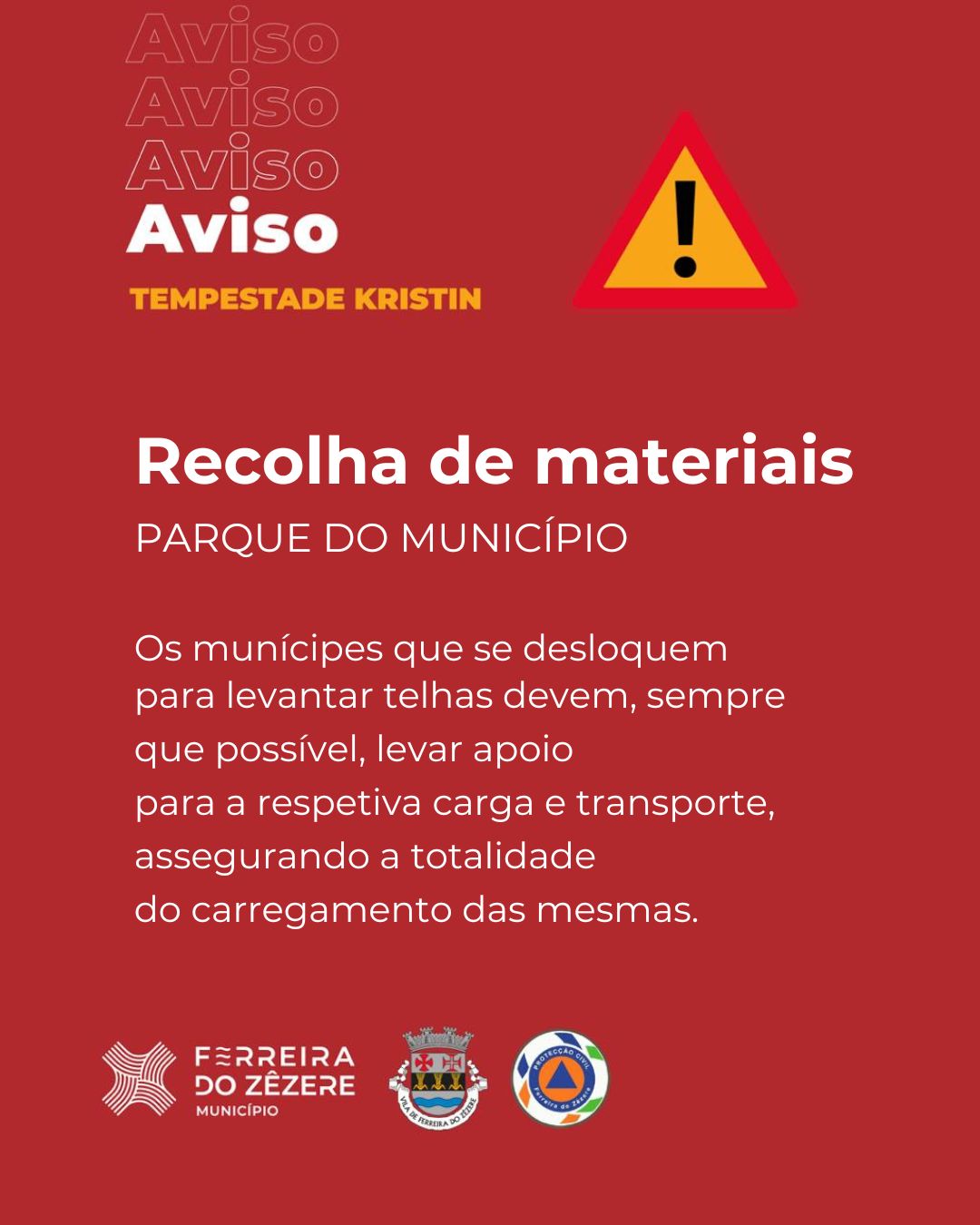 Recolha de materiais no Parque do município